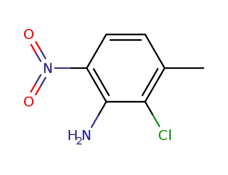 Molecular Structure of 55730-13-7 (2-chloro-3-methyl-6-nitro-aniline)