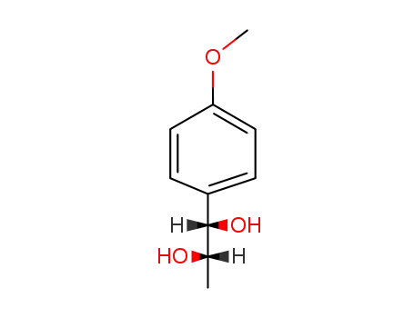 Molecular Structure of 103687-27-0 (1,2-Propanediol, 1-(4-methoxyphenyl)-, (1R,2S)-rel-)