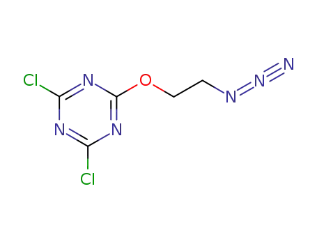 Molecular Structure of 74862-19-4 (1,3,5-Triazine, 2-(2-azidoethoxy)-4,6-dichloro-)