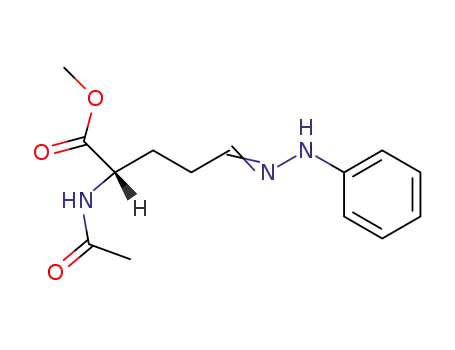 Molecular Structure of 85148-76-1 ((S)-2-Acetylamino-5-(phenyl-hydrazono)-pentanoic acid methyl ester)
