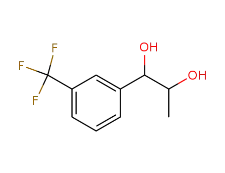 Molecular Structure of 15814-25-2 (1-[3-(trifluoromethyl)phenyl]propane-1,2-diol)