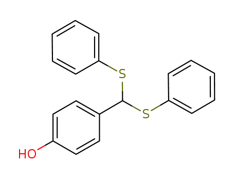 Molecular Structure of 344873-34-3 (4-(bis(phenylthio)methyl)phenol)