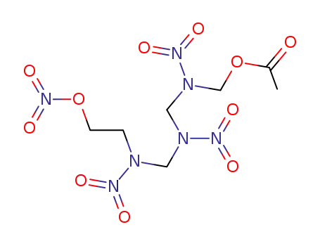 Molecular Structure of 76237-14-4 (1-acetoxy-2,4,6-trinitro-2,4,6-triaza-8-nitroxyoctane)