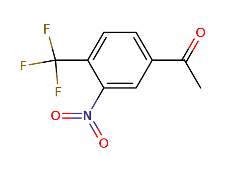 Molecular Structure of 133391-57-8 (4-Trifluoromethyl-3-nitro-acetophenone)