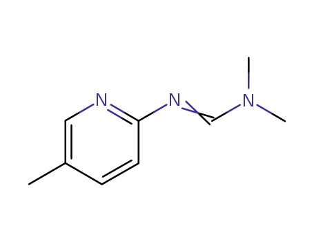 Molecular Structure of 36172-53-9 (Methanimidamide, N,N-dimethyl-N'-(5-methyl-2-pyridinyl)-)