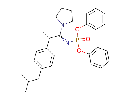 Phosphoramidic acid,
[2-[4-(2-methylpropyl)phenyl]-1-(1-pyrrolidinyl)propylidene]-, diphenyl
ester