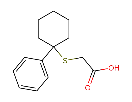 Molecular Structure of 141622-63-1 (<<1-(phenyl)-cyclohexyl>thio>acetic acid)