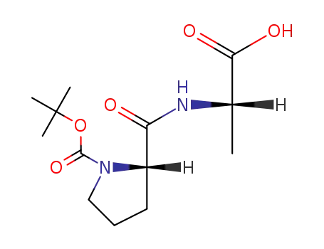 Molecular Structure of 36301-70-9 (L-Alanine, 1-[(1,1-dimethylethoxy)carbonyl]-L-prolyl-)