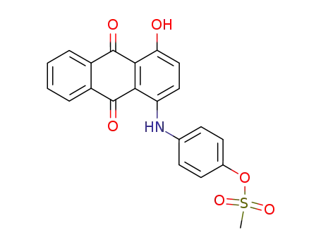 Molecular Structure of 1594-08-7 (1-hydroxy-4-[[4-[(methylsulphonyl)oxy]phenyl]amino]anthraquinone)