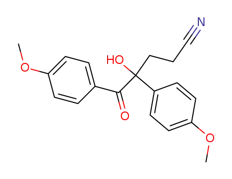 Molecular Structure of 174869-04-6 (α-(2-cyanoethyl)-4,4'-dimethoxybenzoin)