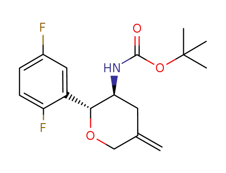 Molecular Structure of 951127-31-4 ([(2R,3S)-5-methylene-2-(2,5-difluorophenyl)tetrahydro-2H-pyran-3-yl]carbamic acid tert-butyl ester)