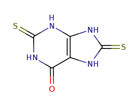 Molecular Structure of 15986-32-0 (2,8-DIMERCAPTO-6-HYDROXYPURINE)