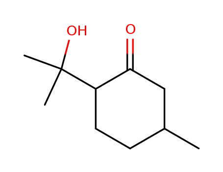 Molecular Structure of 3304-24-3 (Cyclohexanone,  2-(1-hydroxy-1-methylethyl)-5-methyl-)