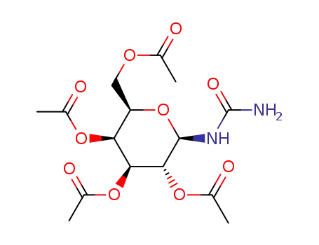 Molecular Structure of 14059-86-0 (1-(2',3',4',5'-Tetra-O-acetyl-β-D-galactopyranosyl)urea)