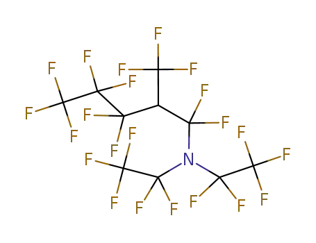 Molecular Structure of 89810-76-4 (1-Pentanamine,
1,1,3,3,4,4,5,5,5-nonafluoro-N,N-bis(pentafluoroethyl)-2-(trifluoromethyl
)-)