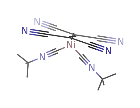 Molecular Structure of 24917-37-1 ((t-C<sub>4</sub>H<sub>9</sub>NC)2Ni(NC)2CC(CN)2)