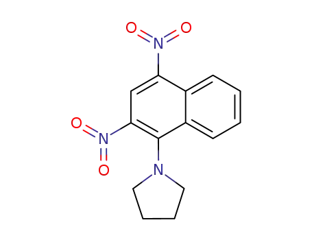Molecular Structure of 78521-30-9 (1-(pyrrolidinyl)-2,4-dinitronaphthalene)