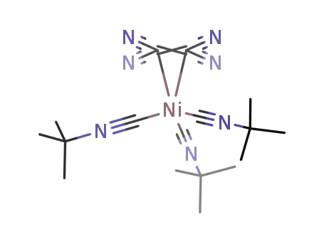 Molecular Structure of 36008-95-4 ((t-C<sub>4</sub>H<sub>9</sub>NC)3Ni(NC)2CC(CN)2)