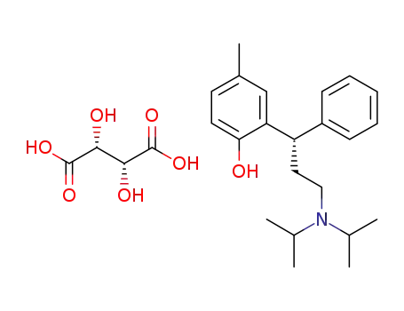 Molecular Structure of 873551-03-2 ((S)-N,N-diisopropyl-3-(2-hydroxy-5-methylphenyl)-3-phenylpropanamine L-hydrogen tartrate)