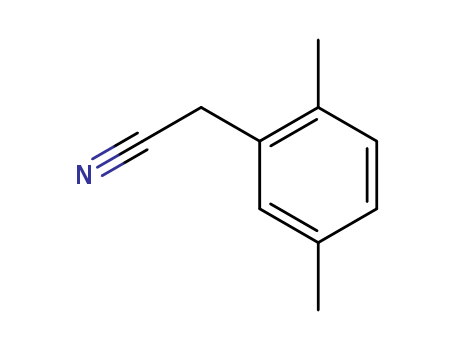 16213-85-7,2,5-Dimethylphenylacetonitrile,Acetonitrile,(2,5-xylyl)- (6CI,7CI,8CI);2,5-Dimethylbenzyl cyanide;2,5-Dimethylphenylacetonitrile;NSC 85352;2,5-dimethylbenzeneacetonitrile;2,5-dimethylbenzylcyanide;