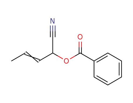 Molecular Structure of 1591-16-8 (3-Pentenenitrile, 2-(benzoyloxy)-)