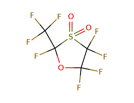 Molecular Structure of 26954-17-6 (2,4,4,5,5-PENTAFLUORO-2-(TRIFLUOROMETHYL)-1,3-DIOXATHIOLANE-3,3-DIOXIDE)
