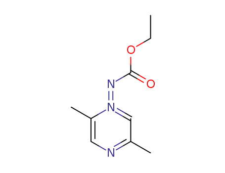 Molecular Structure of 60175-11-3 (1-ethoxycarbonylamino-2,5-dimethyl-pyrazinium betaine)