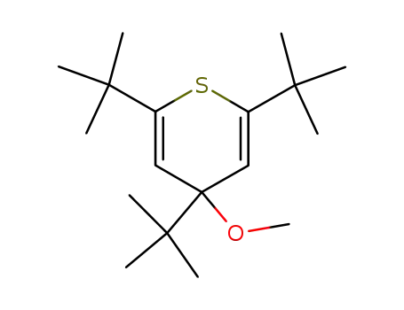 Molecular Structure of 104086-40-0 (2,4,6-Tri-tert-butyl-4-methoxy-4H-thiopyran)