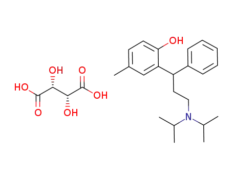 Molecular Structure of 1043911-42-7 (N,N-diisopropyl-3-(2-hydroxy-5-methylphenyl)-3-phenyl-propylamine L-tartrate)