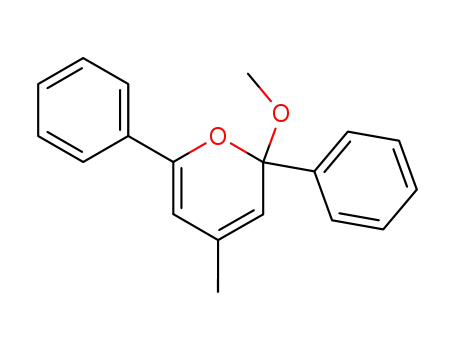 Molecular Structure of 104086-28-4 (2-Methoxy-4-methyl-2,6-diphenyl-2H-pyran)