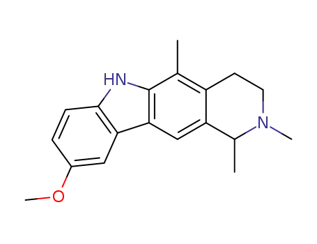 Molecular Structure of 16101-11-4 ((+)-2,3,4,6-tetrahydro-9-methoxy-1,2,5-trimethyl-1H-pyrido[4,3-b]carbazole)