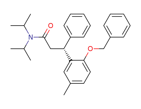 Molecular Structure of 215929-29-6 ((R)-3-(2-Benzyloxy-5-methyl-phenyl)-N,N-diisopropyl-3-phenyl-propionamide)