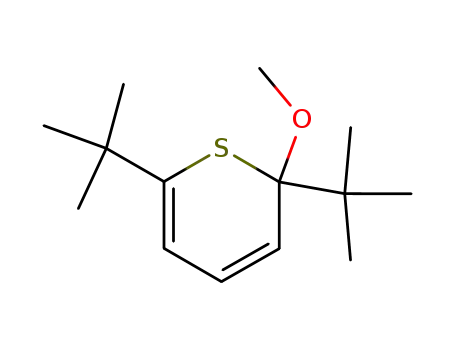 Molecular Structure of 104086-30-8 (2,6-Di-tert-butyl-2-methoxy-2H-thiopyran)