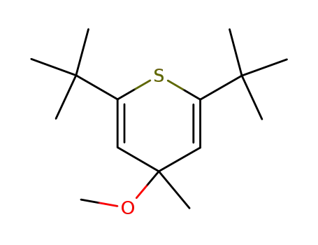 Molecular Structure of 104086-39-7 (2,6-Di-tert-butyl-4-methoxy-4-methyl-4H-thiopyran)