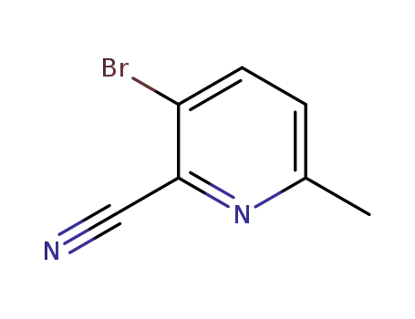 Molecular Structure of 717843-48-6 (3-Bromo-2-cyano-6-methylpyridine)