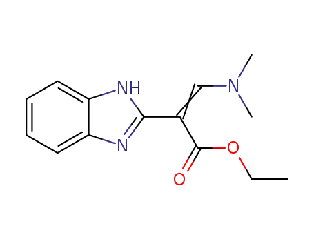 Molecular Structure of 71240-22-7 (2-(1<i>H</i>-benzoimidazol-2-yl)-3-dimethylamino-acrylic acid ethyl ester)