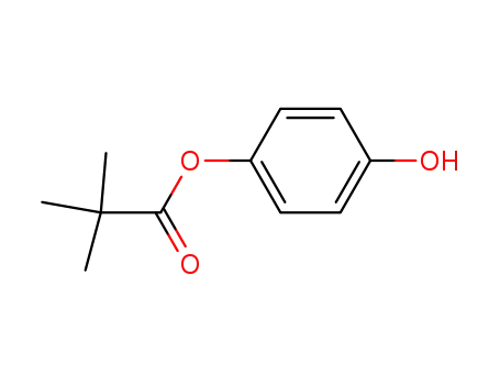 Molecular Structure of 67258-88-2 (Propanoic acid, 2,2-dimethyl-, 4-hydroxyphenyl ester)