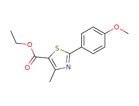 Molecular Structure of 54032-88-1 (2-(4-Methoxy-phenyl)-4-methyl-thiazole-5-carboxylicacidethylester)
