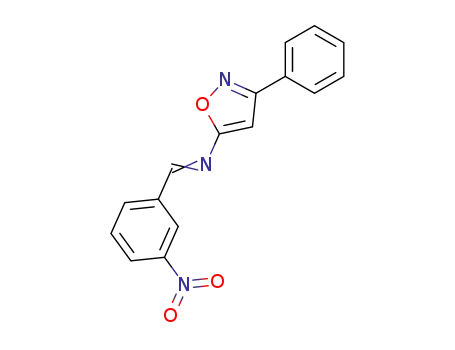 Molecular Structure of 37853-11-5 (5-(3-nitrobenzylideneamino)-3-phenylisoxazole)