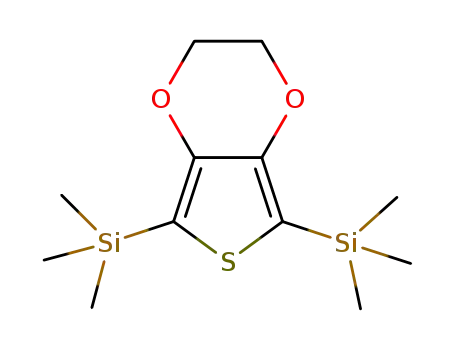 Molecular Structure of 195602-16-5 (2,5-bis(trimethylsilyl)-3,4-ethylenedioxythiophene)