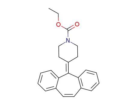 Molecular Structure of 121138-82-7 (ethyl 4-(5H-dibenzo<a,d>cyclohepten-5-ylidene)-1-piperidinecarboxylate)