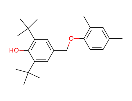 Molecular Structure of 131544-12-2 (3,5-di-tert-butyl-4-hydroxybenzyl 2,4-dimethylphenyl ether)