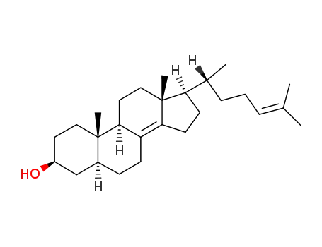 Molecular Structure of 117556-83-9 ((3β,5α)-Cholesta-8(14),24-dien-3-ol)
