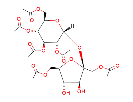 Molecular Structure of 102069-21-6 (2,3,4,6,1',6'-hexa-O-acetylsucrose)