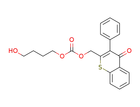 Molecular Structure of 1033736-93-4 (4-hydroxybutyl (4-oxo-3-phenyl-4H-thiochromen-2-yl)methylcarbonate)
