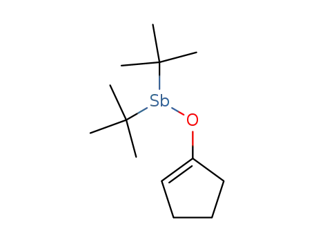 Molecular Structure of 43106-63-4 ((t-C<sub>4</sub>H<sub>9</sub>)2SbOC<sub>5</sub>H<sub>7</sub>)
