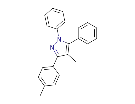 Molecular Structure of 73306-07-7 (1H-Pyrazole, 4-methyl-3-(4-methylphenyl)-1,5-diphenyl-)