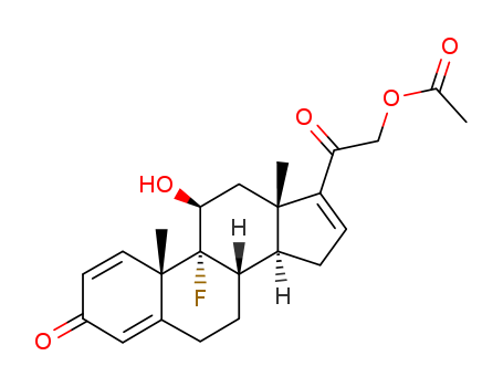 1250-85-7,9-fluoro-11beta,21-dihydroxypregna-1,4,16-triene-3,20-dione 21-acetate,Pregna-1,4,16-triene-3,20-dione,9-fluoro-11b,21-dihydroxy-, 21-acetate(6CI,8CI); 21-Acetoxy-9a-fluoro-11b-hydroxypregna-1,4,16-triene-3,20-dione