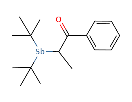 Molecular Structure of 54266-13-6 ((t-C<sub>4</sub>H<sub>9</sub>)2SbCH(CH<sub>3</sub>)COC<sub>6</sub>H<sub>5</sub>)