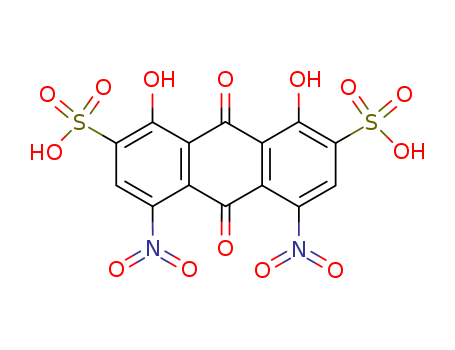 128-90-5,9,10-dihydro-1,8-dihydroxy-4,5-dinitro-9,10-dioxoanthracene-2,7-disulphonic acid,1,8-Dihydroxy-4,5-dinitro-2,7-anthraquinonedisulfonicacid